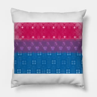 Spirograph Patterned Bisexual Flag Pillow