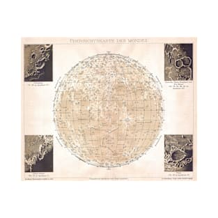 Vintage Map of The Moon (1898) T-Shirt