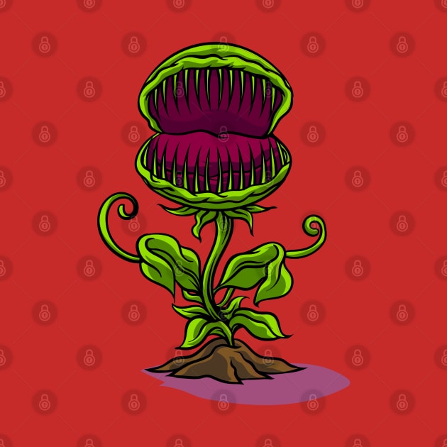 Fly trap Cartoon Illustration by Mako Design 