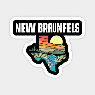 New Braunfels Texas Outdoors Vintage Nature Retro Magnet