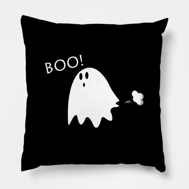 Boo fart gost Halloween Shirt, Funny Halloween shirt Pillow by Collagedream