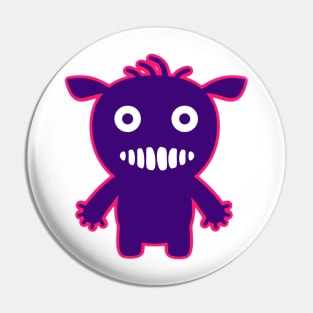 Cute Purple Cartoon Monster Pin