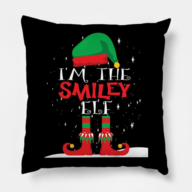 I'm the smiley elf.. Christmas funny family matching costume Pillow by DODG99