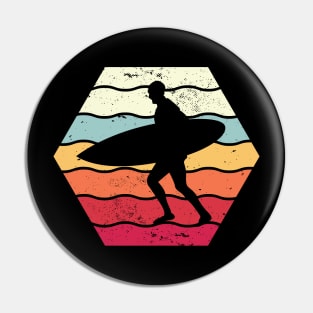 Sunset Surfing Pin