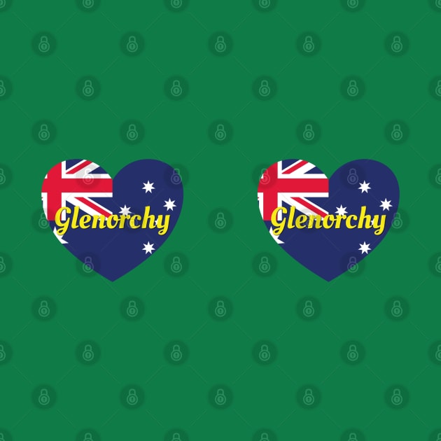 Glenorchy TAS Australia Australian Flag Heart by DPattonPD