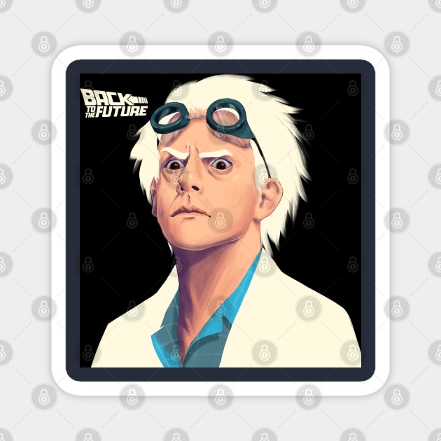 DOC BROWN - Back to the Future Magnet by NEVEN ARTWORKS