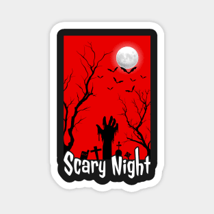 Scary Night halloween zombie hand graveyard Magnet