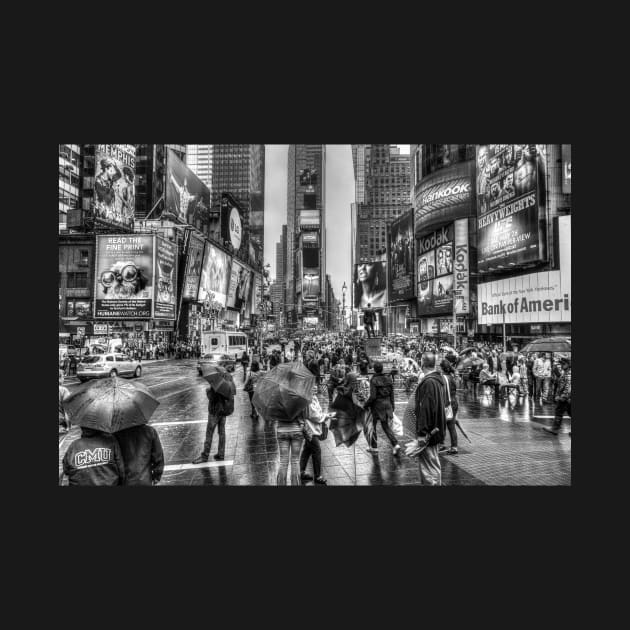 Times Square, Broadway, Black And White by tommysphotos