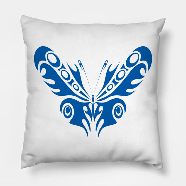BLUE BUTTERFLY Pillow by orientssp69