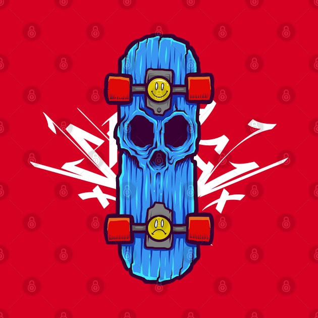 Zombie Skull Skateboard by Mako Design 