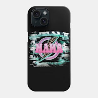 Mama Lightning strike cow print Phone Case