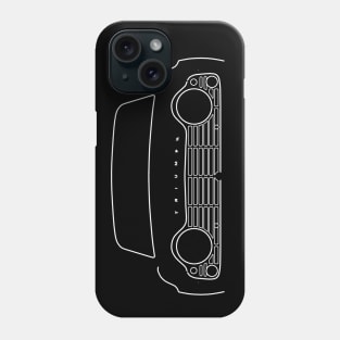 Triumph TR4 classic car outline graphic (white) Phone Case