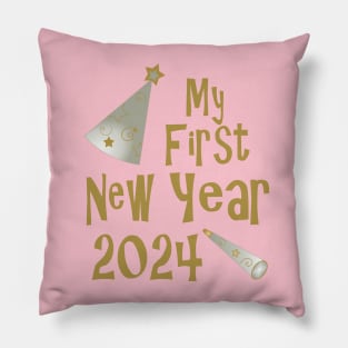 My First New Year 2024 Pillow