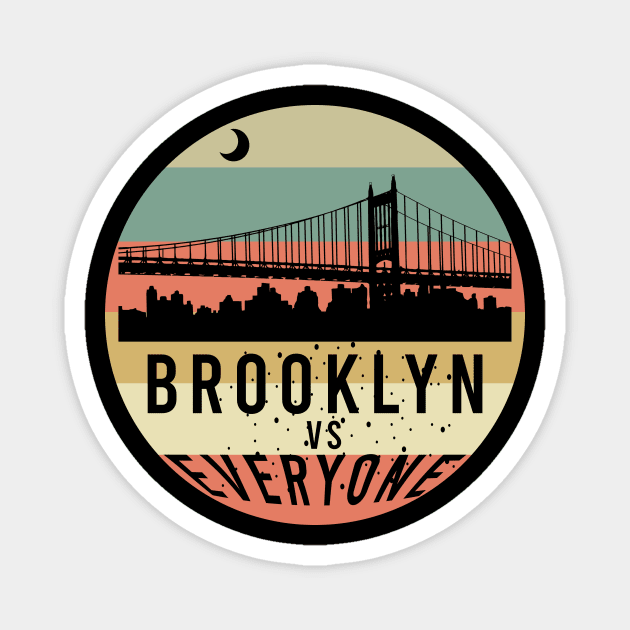 Brooklyn vs everyone vintage Magnet by cypryanus