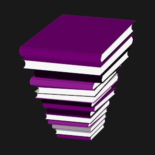 Asexual Pride Tall Stack of Books T-Shirt