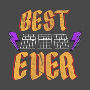 Best dad ever guitar chords, fathers day gift 2022 T-Shirt