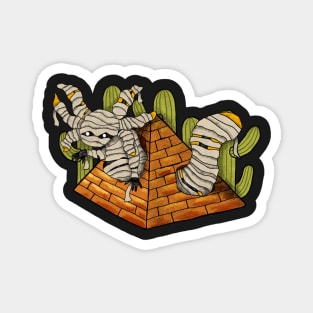 Halloween Mummy Axolotl Magnet