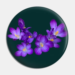 Garland of Purple Crocuses Pin