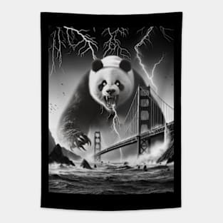 "Pandadoom": Terror at the Stormy Bridge Tapestry