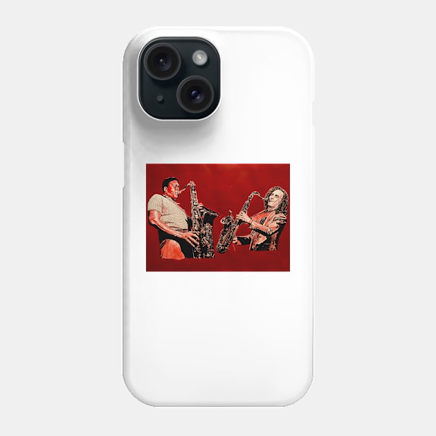 John Coltrane Kenny G saxophone Phone Case by BryanWhipple