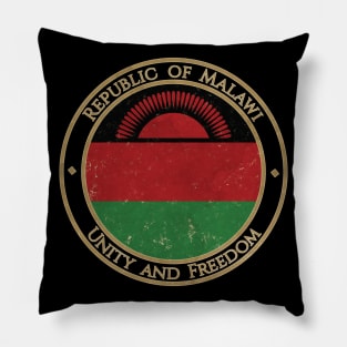 Vintage Republic of Malawi Africa African Flag Pillow