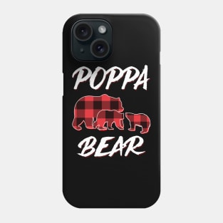 Poppa Bear Red Plaid Christmas Pajama Matching Family Gift Phone Case