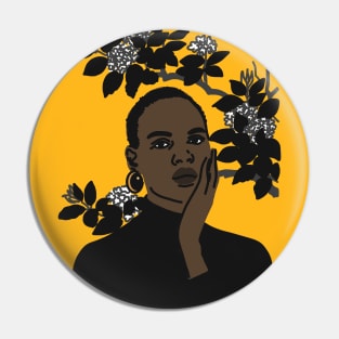 Black Girl with White Flower Pin