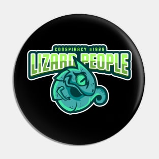 Lizard People Conspiracy Pin