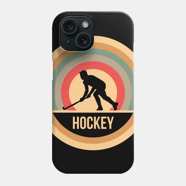 Vintage Retro Hockey Gift For Hockey Players Phone Case by OceanRadar