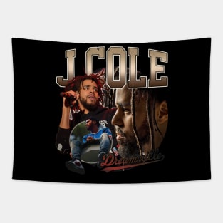 Hip Hop Retro J Cole Album Art Tapestry