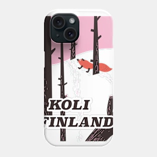 Koli Finland vintage travel poster Phone Case