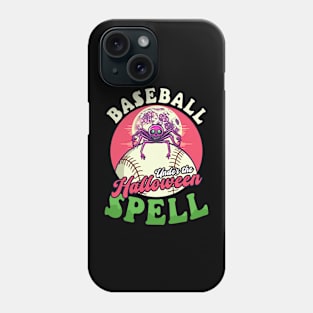 Baseball Halloween Shirt | Under Halloween Spell Spider Phone Case