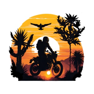 Vintage Sunset Adventure Motorcycle T-Shirt