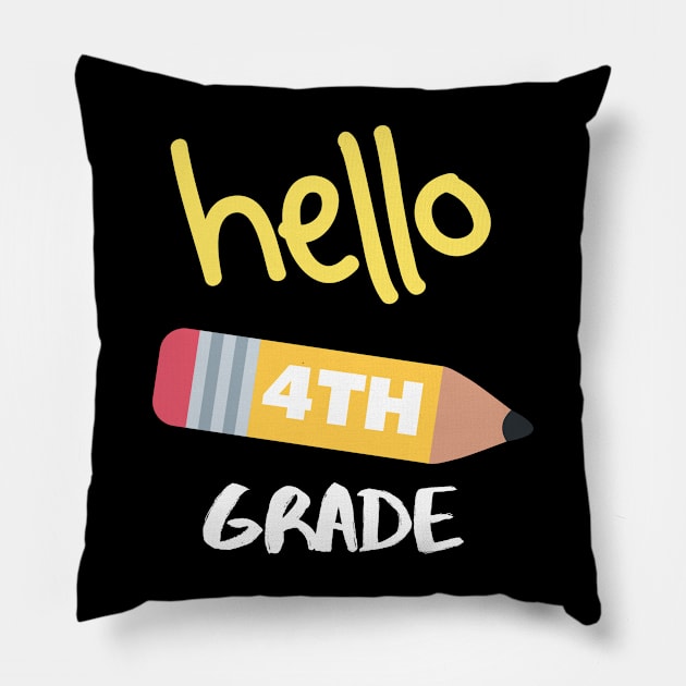 Hello Fourth Grade Pillow by Dizzyland