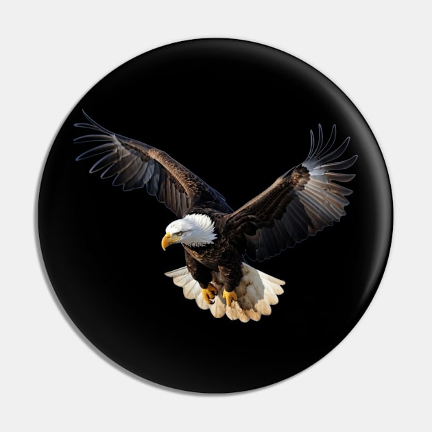 Flight of the Majestic Bald Eagle Pin by  Karma Institute