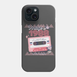 Vintage 1988 Limited Edition Music Cassette Birthday Gift Phone Case