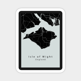 Isle of Wight England Island Map dark Magnet