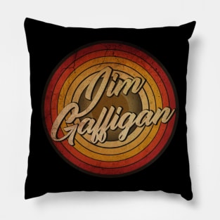 arjunthemaniac,circle retro faded Jim Gaffigan Pillow