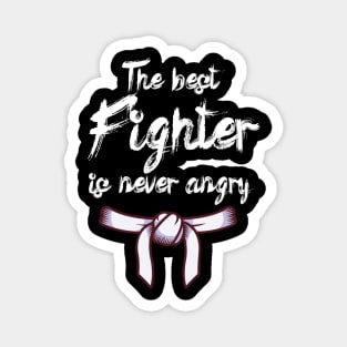 The best fighter is never angry Magnet