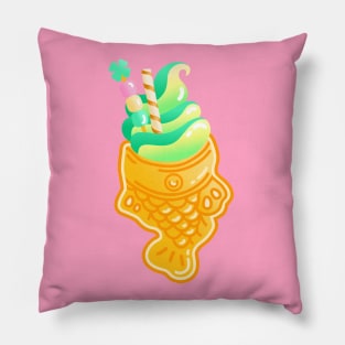 Taiyaki Clover Ice Cream - Japanese Sweets - Kawaii Food Pillow