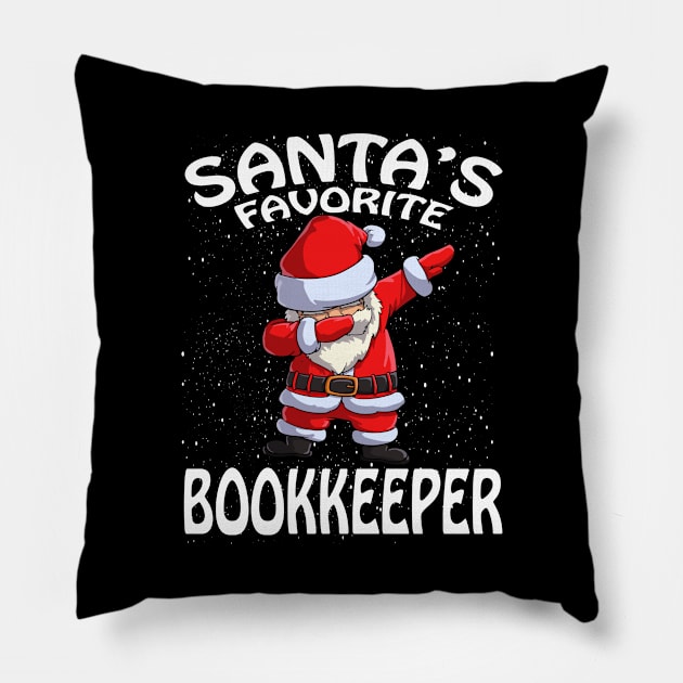 Santas Favorite Bookkeeper Christmas Pillow by intelus