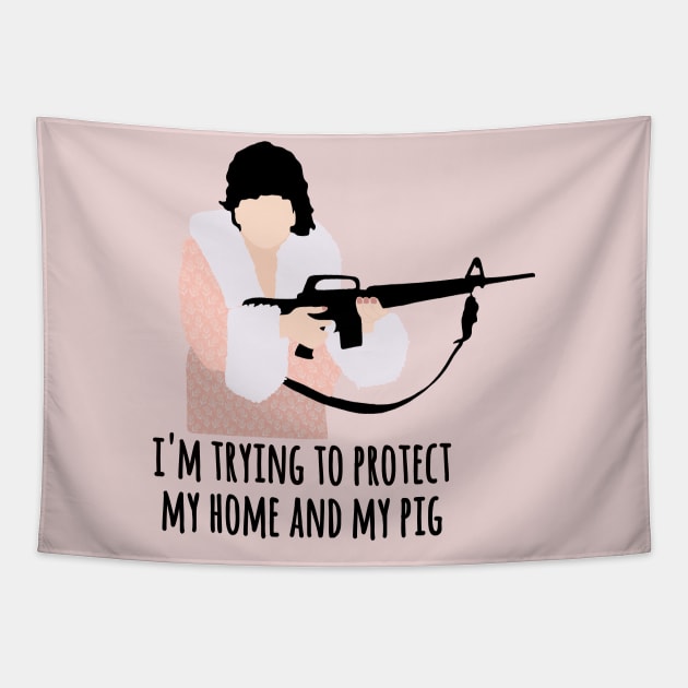 im trying to protect my home and my pig Tapestry by aluap1006