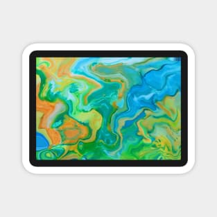 Spring Vibes Liquid Marble Ink Magnet