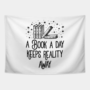 A Book A Day Keeps Reality Away Tapestry