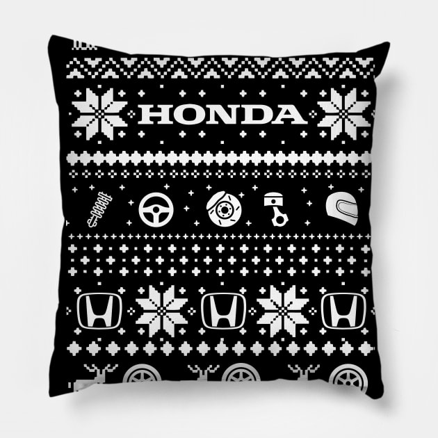 the ugly jdm honda sweater Pillow by cowtown_cowboy