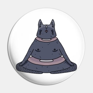 Meditating cat Pin