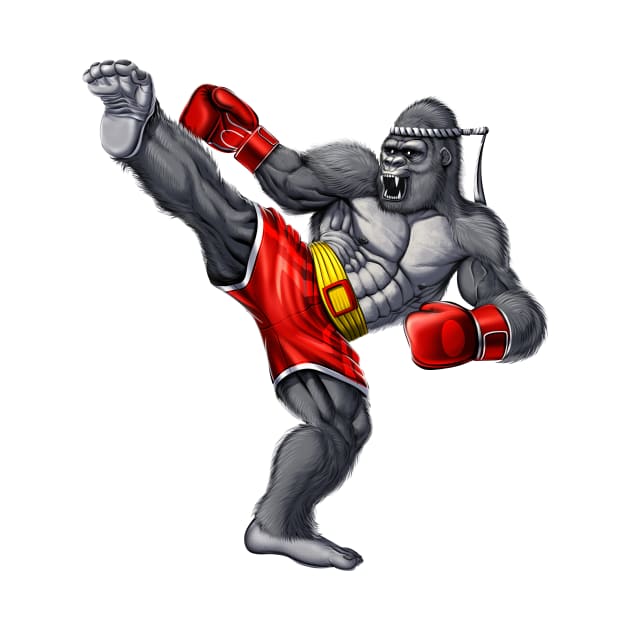 Gorilla Muay Thai Fighter by underheaven