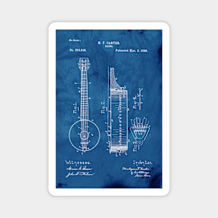 Blueprint Banjo Patent Magnet