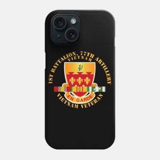 1st Bn - 1st Bn 77th Artillery w VN SVC Ribbons Phone Case