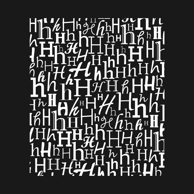 H - Typography (White) by gillianembers